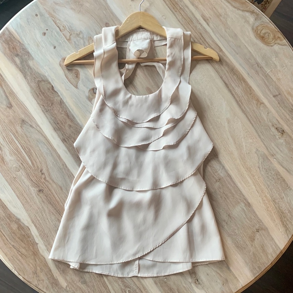 Pookie & Sebastian Backless Cream Top